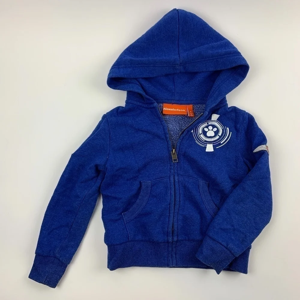Nickelodeon Kids Boys Jacket Zip Up Long Sleeve Blue 4